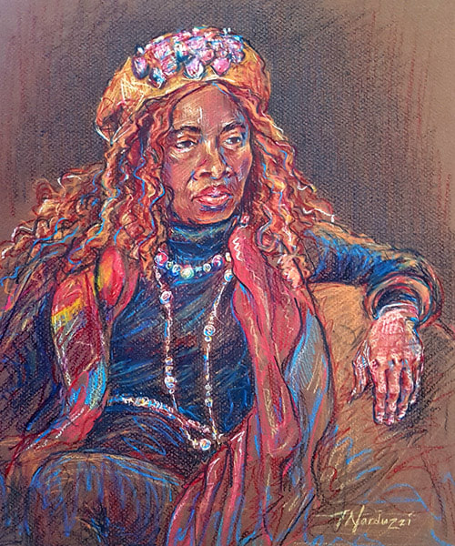 Portrait of Pat B. - colour pencil on Canson -
13x19"